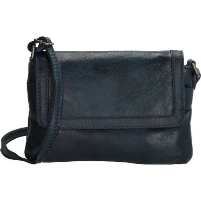 prešívaná kožená crossbody kabelka „Tanya" Modrá