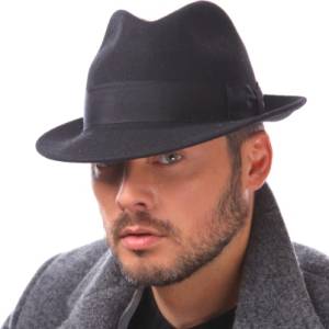 Мъжка филцова шапка Fedora HatYou CF0045, Черен