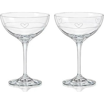 Crystalex Diamond Heart sklenice na koktejly 210 ml