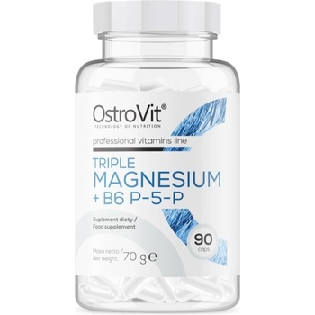 OstroVit Triple Magnesium + B6 P-5-P, 90 капсули, OstroVit