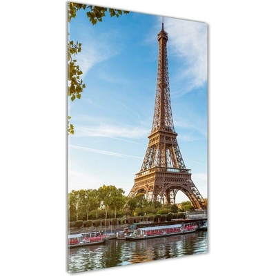 Vertikálny foto obraz sklenený Eiffelová veža Paríž 50x100 cm