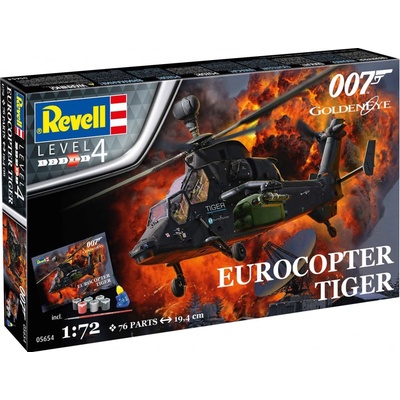 Revell Gift-Set James Bond 05654 Golden Eye Eurocopter Tiger 1:72