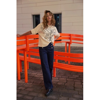 Moodo Тъмносини wide leg дънки Moodo Moodo | Siv | ЖЕНИ | XS