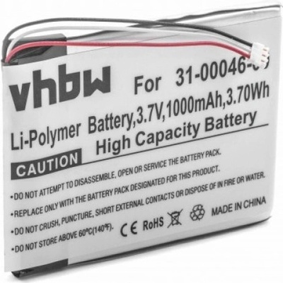 VHBW Baterie pro Garmin Nüvi 3400 / 3450 / 3550 / 3750, 1000 mAh - neoriginální