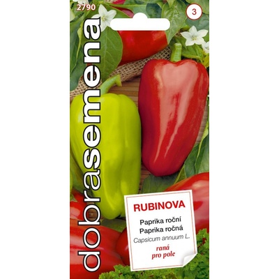 Dobrá semena Paprika zel. - Rubinova, pole 0,5g