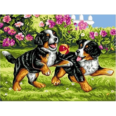 Norimpex Diamantové malování Hravá štěňátka 30 x 40 cm – Zbozi.Blesk.cz