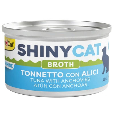 GimCat ShinyCat Tuna with Anchovies in Broth риба тон и аншоа в натурален бульон 70gr