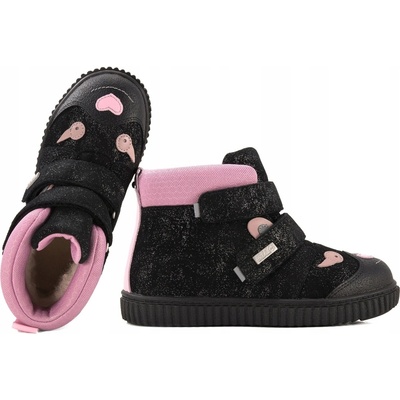 Bartek dětské kozačky textilní černé