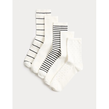 Marks & Spencer Пакет 5 чифта чорапи с висок процент памук Marks & Spencer черна Marks & Spencer | Cheren | ЖЕНИ | 3-5