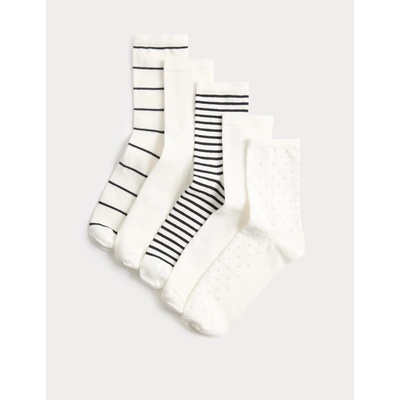 Marks & Spencer Пакет 5 чифта чорапи с висок процент памук Marks & Spencer черна Marks & Spencer | Cheren | ЖЕНИ | 3-5