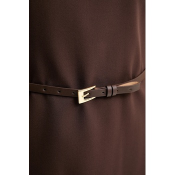 ANSWEAR Рокля Answear. LAB в кафяво къса разкроена (EX.58158-25Y.TOS)