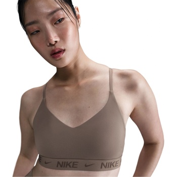 Image 1 of Nike Indy Light Support Women's Padded Adjustable Sports Bra - MINK BROWN/IRON