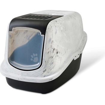 Image 1 of SAVIC Nestor - Модерна закрита котешка тоалетна с филтър против миризми - 56х39х38.5, мрамор