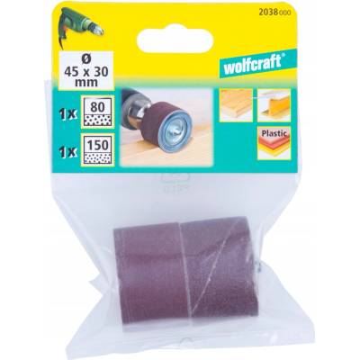 Wolfcraft 2038000 brúsna dutinka Zrnitosť 80, 150 (Ø x v) 45 mm x 30 mm 1 ks