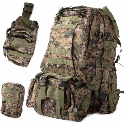 VERK Раница тактическа, военна, с 5 джоба и 5 отделения, 48.5 л. Camouflage VG14279_P (UNI-9413)