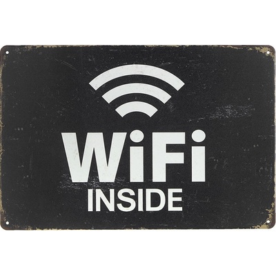 Ceduľa RETRO WiFi INSIDE 30x20