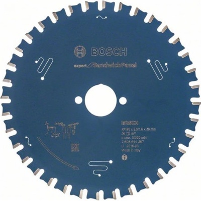 Bosch Диск циркулярен за рязане Bosch на сандвич панели с HM пластини 190 мм, 30 мм, 1.6 мм, 36 z, Sandwich Panel- 2608644367
