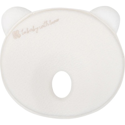KikkaBoo Бебешка мемори ергономична възглавница KikkaBoo - Bear Airknit, бяла (31106010126)