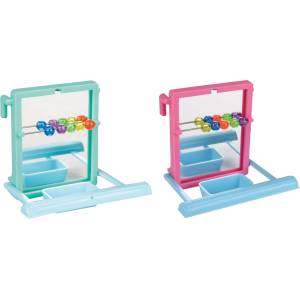 Flamingo - Играчка за папагали - огледало със стойка, 10/7/9 см