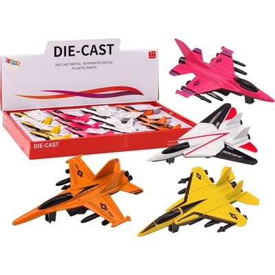 Lean Toys Trysková stíhačka s třecím pohonem, kov