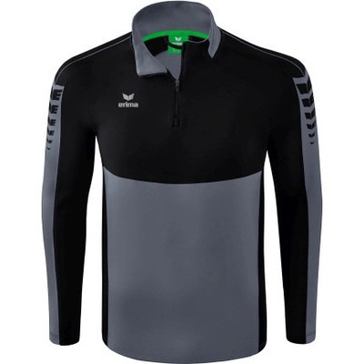 Erima Six Wings mikina 1/2 zip dětská Šedá, Černá