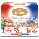 Jones čaj Dárková kazeta vánoční Black & Earl Grey 50 x 2 g