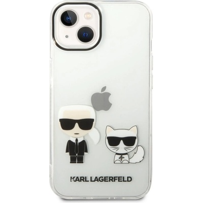 KARL LAGERFELD Гръб Karl Lagerfeld PC/TPU Ikonik Гръб Karl and Choupette Case за iPhone 14 - Прозрачен