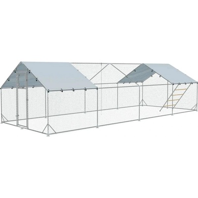 BRAVSON GROUP Výběh pro drůbež s bidlem PAWHUT 3 x 8 x 1,95 m