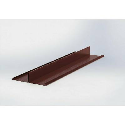 Rozdělovací lišta r.š.250mm pozink Lakovaný RAL 8017 hnědá čoko s folií dl.2m