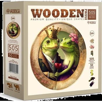 Image 1 of Wooden City - Puzzle Love and Frogs - 500 piese
