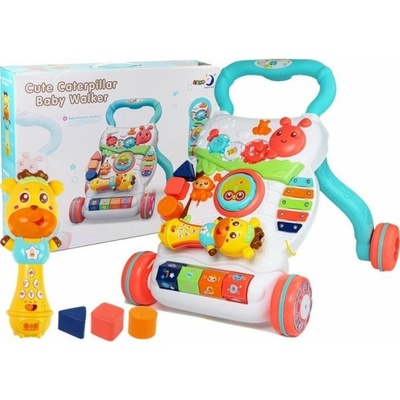 LEAN Toys Vzdělávací chodítko pro batolata s interaktivním mikrofonem