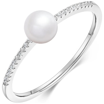 Sofia stříbrný prsten s perlou a zirkony CORPB109608