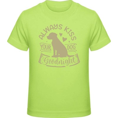Premium tričko pro děti Design Always kiss your dog limetková