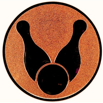 CE1.041.B Emblém samolepiaci bowling bronz pr.25mm