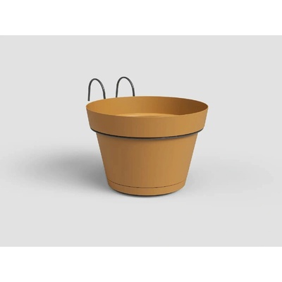 Artevasi Květináč CAPRI závěsný na balkon 20cm plast žlutá HONEY YELLOW