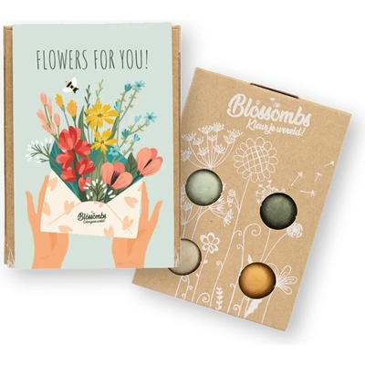 Blossombs Semínkové bomby - Mini dárkový box Kytice (4 ks)