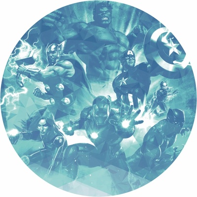 Komar Samolepicí vliesová fototapeta Dot Avengers Blue Power pr. 125 cm