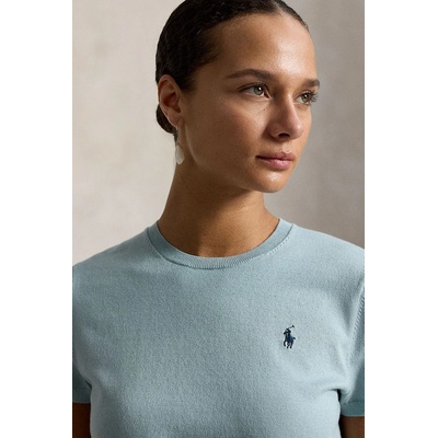 Ralph Lauren пуловер с къси ръкави дамски с памук (211971872)