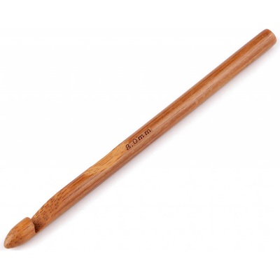 Prima-obchod Bambusový háček na háčkování vel. 6; 7; 8; 10, barva 3 (8 mm) bambus tmavý