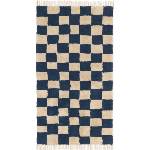 ferm LIVING Килим Mara 90 x 150 см кремаво-синиьо (1104268159)