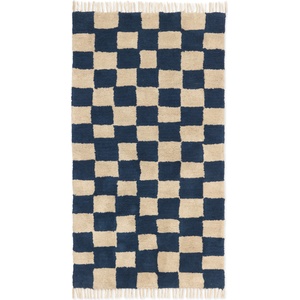 ferm LIVING Килим Mara 90 x 150 см кремаво-синиьо (1104268159)