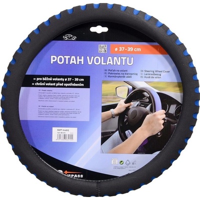 Compass Univerzální pěnový potah na volant SOFT 37 - 39 cm - modrý - | Zboží Auto