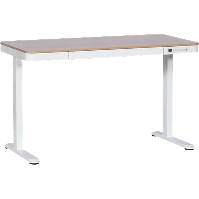 Carmen Ергономично регулируемо бюро Carmen CR-118 E, Нивелиращи се крака, Панел за управление, Дисплей, USB, Памет, Сензор против сблъсък, Бял/бук