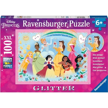 Ravensburger Пъзел с брокат Ravensburger от 100 XXL части - Дисни принцеси (13326)