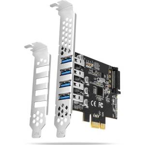 AXAGON USB 3.2 Gen 1 4-портова PCIe x1 разширителна карта PCEU-43RS (PCEU-43RS)