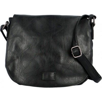 Menší dámská crossbody s velkou klopou Rashida černá