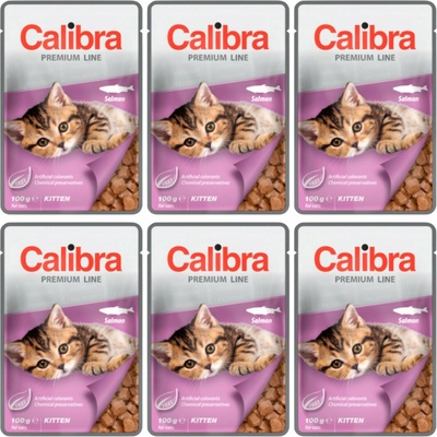 Calibra Premium Line Kitten Salmon 6 x 100 g