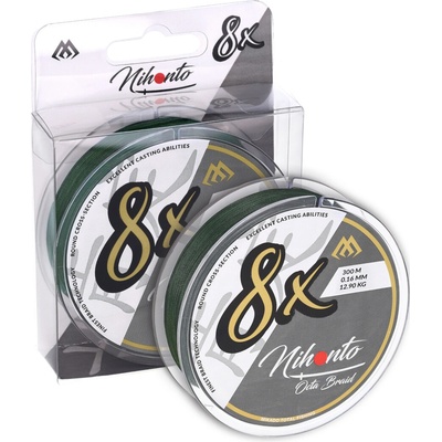 Mikado Pletená Šňůra Nihonto Octa Braid 300m Zelená 0,10mm