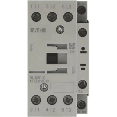Eaton Контактор EATON DILM17-10(42V50HZ, 48V60HZ), 277000 - 3 полюса, 380 V 400 V 7, 5 kW, 1 N/O, 42 V 50 Hz, 48 V 60 Hz, AC работа, Винтови клеми (277000)