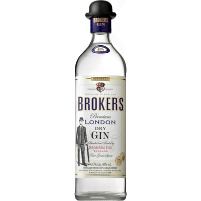 Broker's Premium London Dry Gin 40% 0,7 l (čistá fľaša)